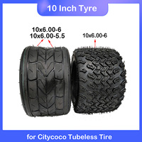 10 Inch Tubeless Tire 10x6.00-5.5 Rubber for Citycoco Mini Kugoo C1 Pro Electric Scooter Parts 10x6.00-6 Street High Quality