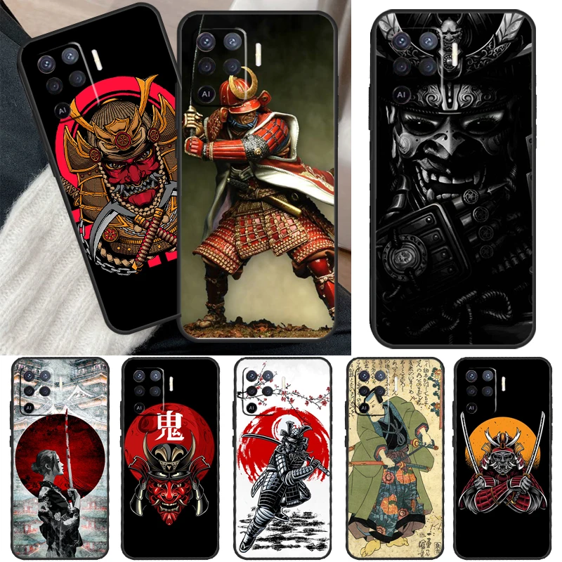 Japanese Samurai Warrior Case For OPPO Find X5 X3 Pro A15 A74 A54 A94 A93 A91 A5 A9 A31 A53 2020 A53S A52 A72 Cover