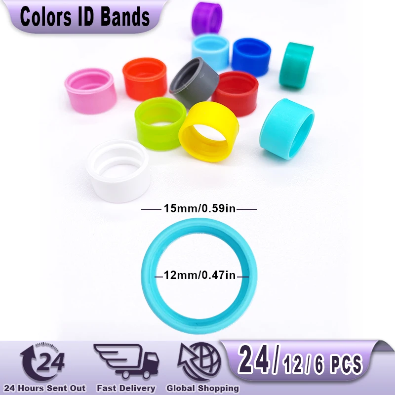 6/12/24 PCS Colors Color ID Bands Distinguish for Radio Antenna Baofeng UV-17 Pro Quansheng UV-K6 XPR3500  XPR7550 P8668 P8268