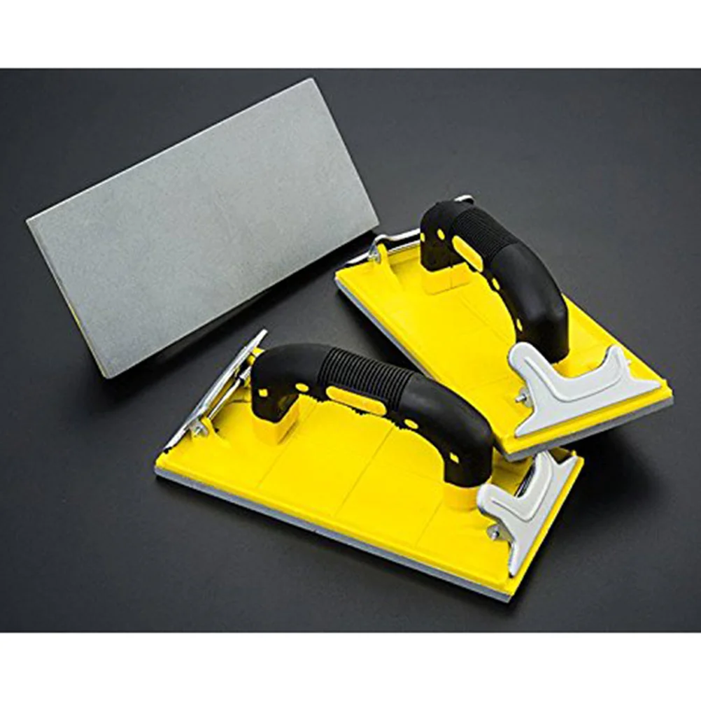 حامل ورق الصنفرة مقبض مطاطي من البلاستيك الصلب للجدار الخشب تلميع المعادن الرطب الجاف الرملي أداة طحن الإطار جلخ