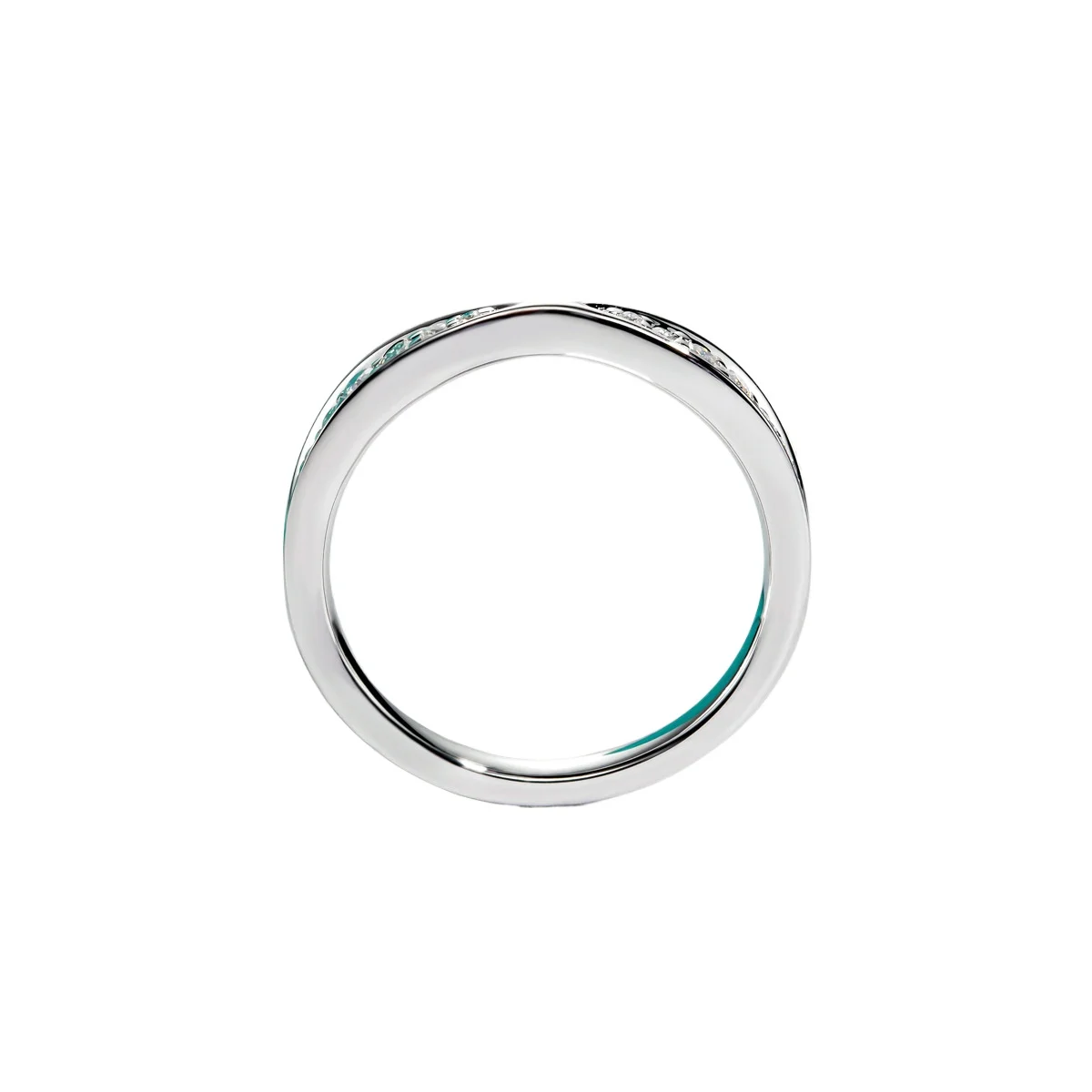 Carnica 1.7mm Stone Real Moissanite Ring Bow for Women 100% S925 Sterling Silver Sparkling Wedding Band Jewelry GRA D Color Gift