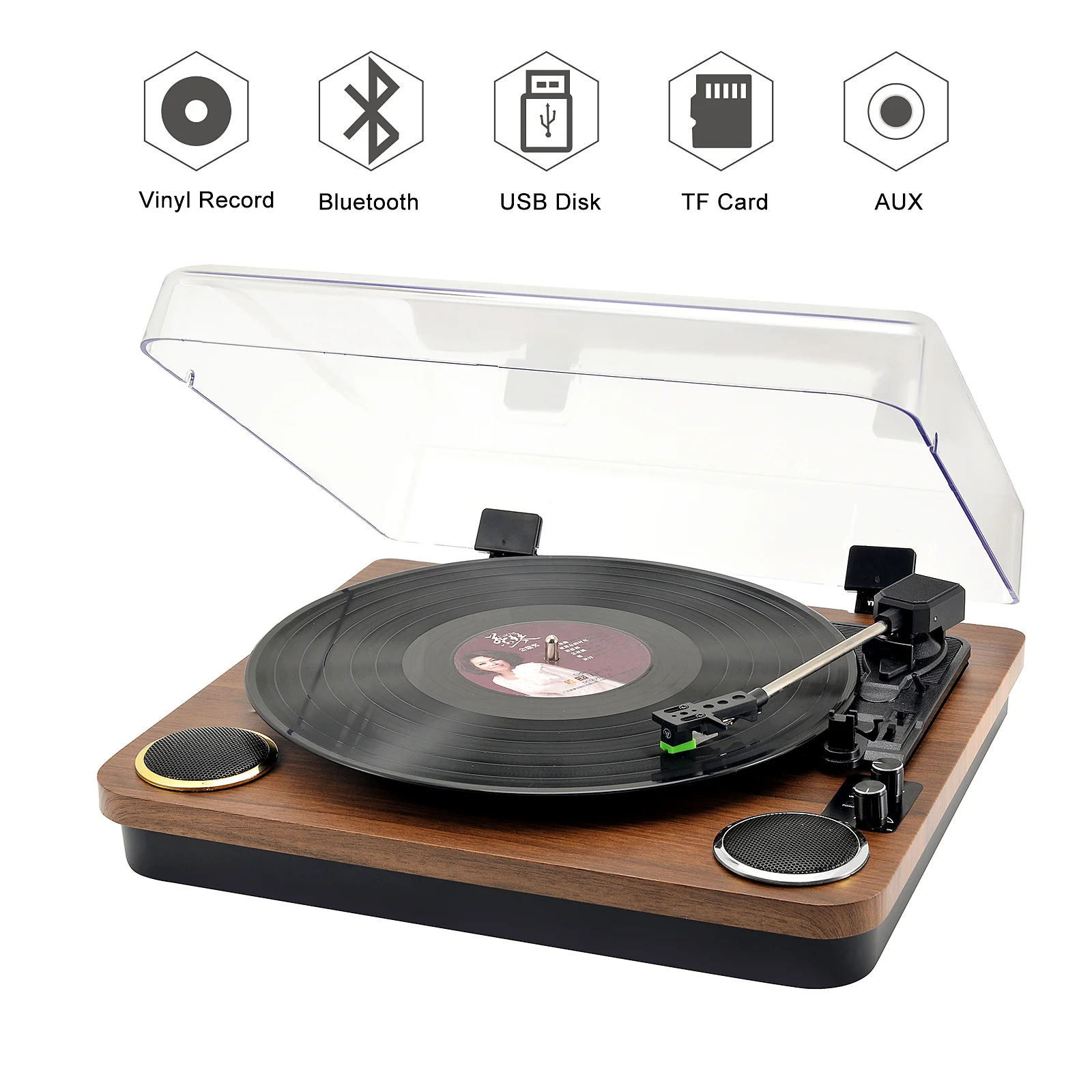 Vinyl Record Players Dust Cover Vinyl New Style Gramophone Turntable Players