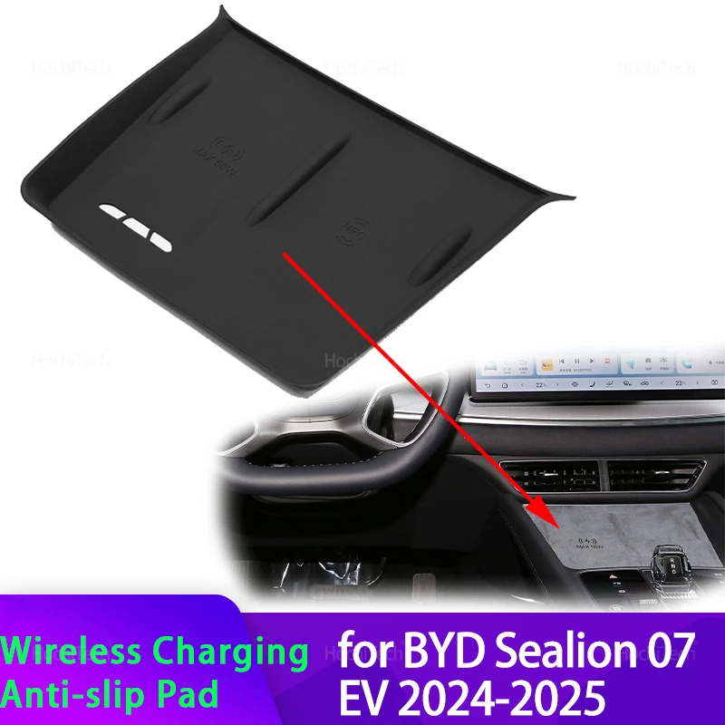 

Wireless Charging Silicone Pad For BYD Sealion 07 EV 2024-2025 Central Control Charger Protector Cover Anti-Slip Mat