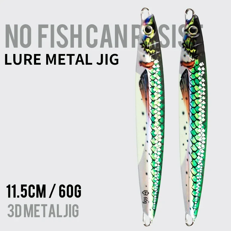 Sea Fishing Metal Jig 40/60/80/100/150/200g Spoon Fishing Lure Artificial Bait for Bass Tackle Trout Salmon Tuna Saltwater Lures