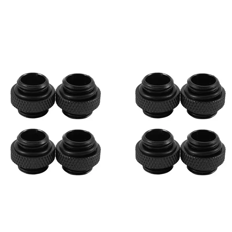 

Exquisite-8Pcs G1/4 Mini External Thread Male To Male Water Cooling Rotary Fitting Adapter Water Cooling Connector Black