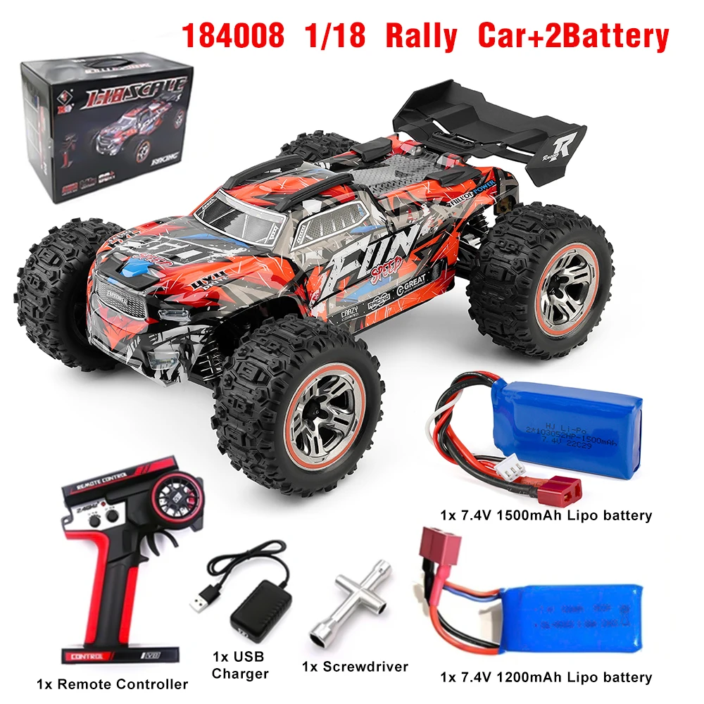 WLtoys XK 184008 RC samochód 1/18 60 KM/H 4WD bezszczotkowy zdalnie sterowanym samochodowym z lampkami LED terenowy 2.4GHz dużą prędkością Off Road