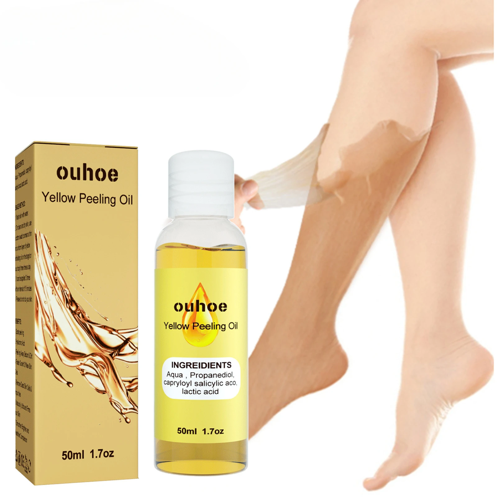 Yellow Peeling Oil Dark Skin Bleaching Remove Arm Knee Legs Melanin Exfoliating Body Scrub Brighten Dead Skin Care Whiten Serum