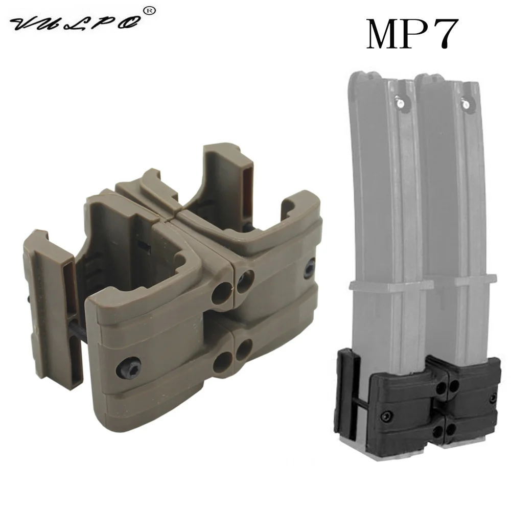 VULPO Tactical Rifle MP7 Magazine Coupler Clip Airsoft Mag Parallel Connector Clamp For Hunting Shooting