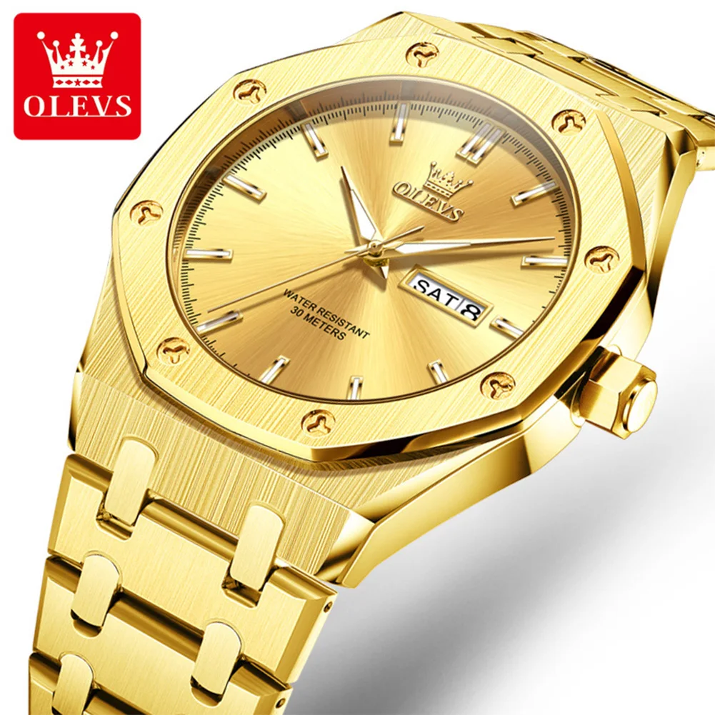 

OLEVS 3726, мужские часы, роскошные лучшие брендовые оригинальные кварцевые наручные часы для мужчин, светящиеся водонепроницаемые мужские часы с двойным календарем, новые