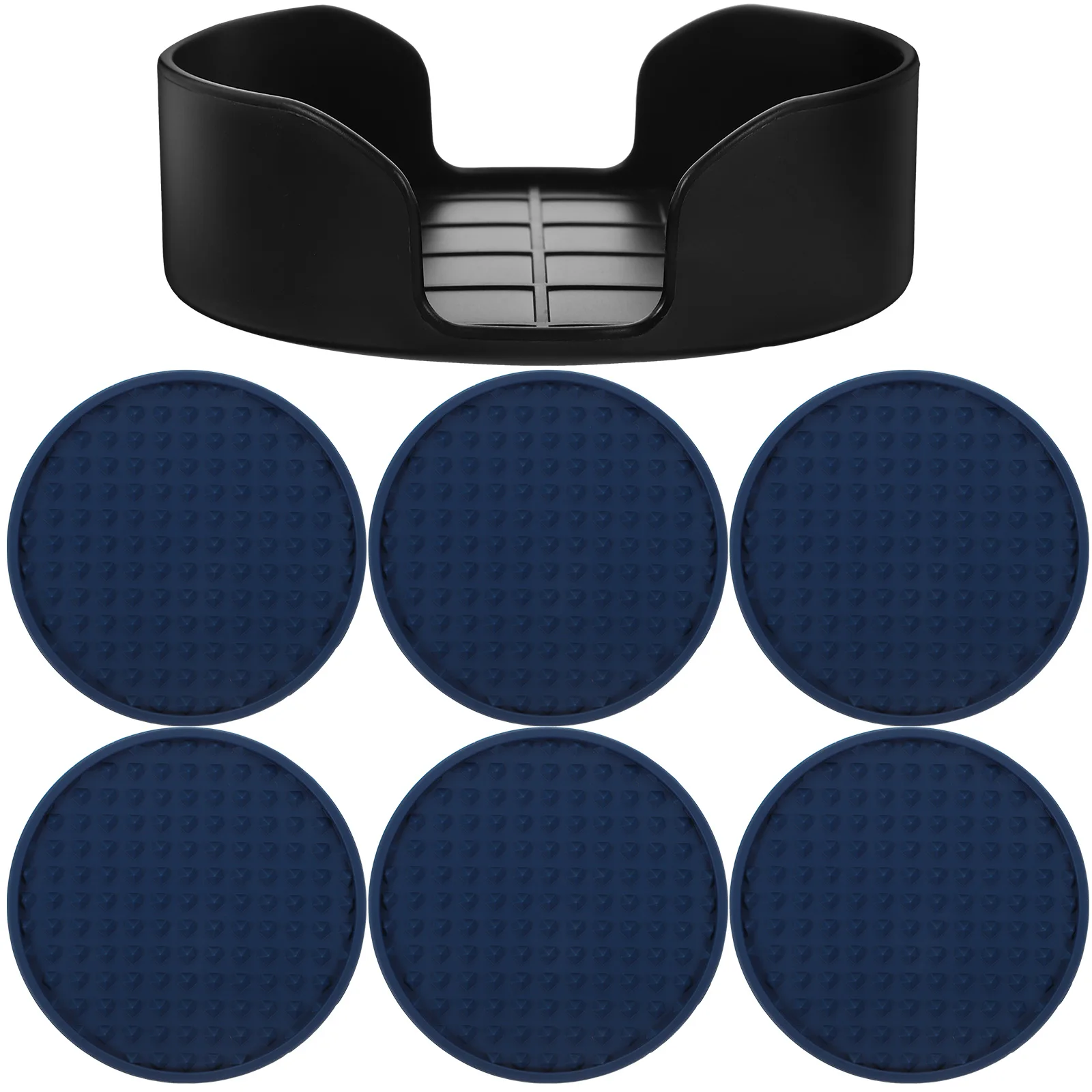 

1 set Silicone Drink Coaster Anti skid Cup Mats Round Bottle Pads Heat resistant Tumbler Coasters Practical Protective Home