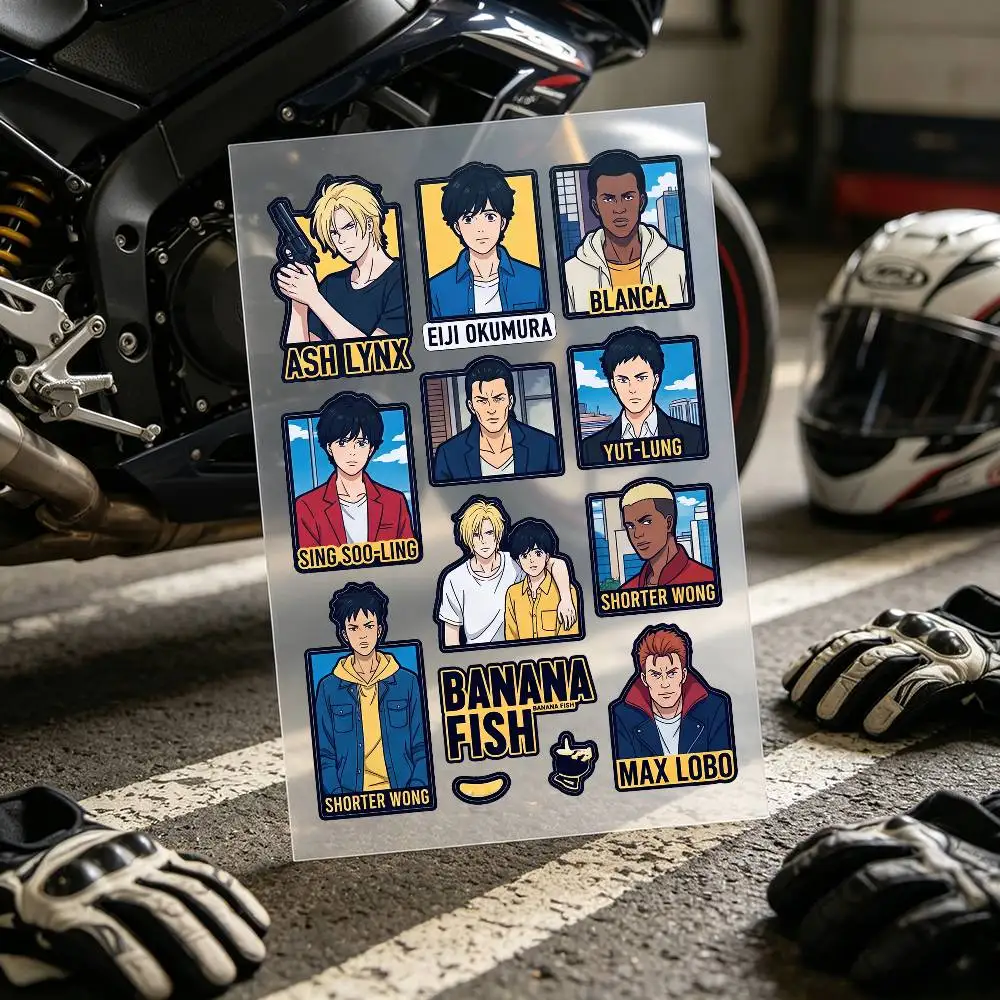 BANANA FISH Stickers Auto Body Bumper Windows Motorcycle Laptop Walls Vinyl Decal Car Tuning Accessories