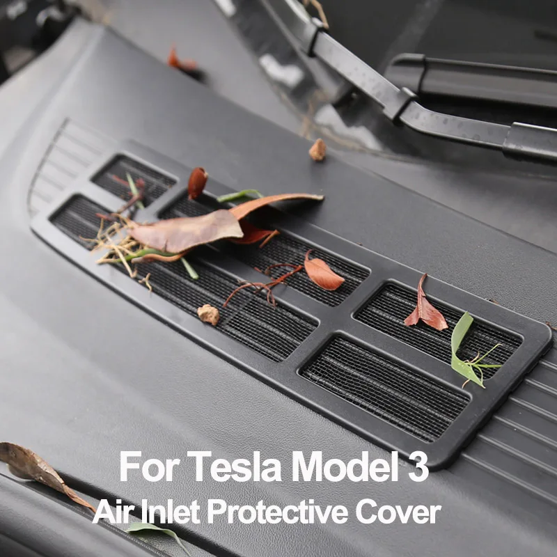 Lufteinlass-Schutzhülle für Tesla Model 3Y, Ansaugentlüftungsnetz, Grill, insektensicherer Filter, vordere Gesicht, Auto-Innenzubehör – Detail 1