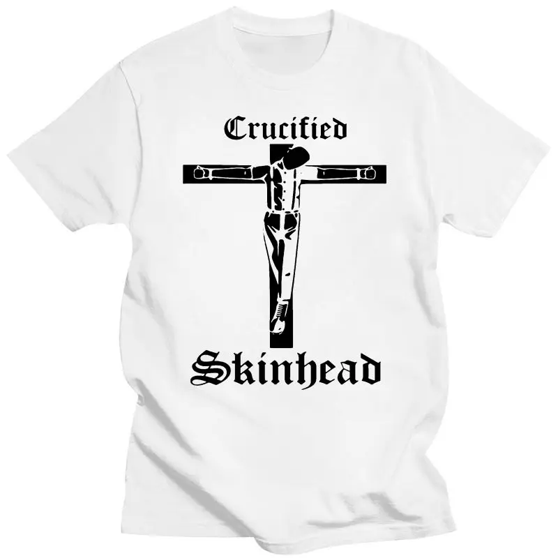 New Crucified Skinhead T shirt Oi Punk skin head T-shirt S-XXL