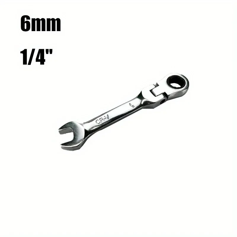 Imagem -06 - Flexible Pivoting Head Ratchet Chave Curta Chave de Garagem Metric Hand Tool Mm19 mm Auto e Reparação Doméstica 1pc