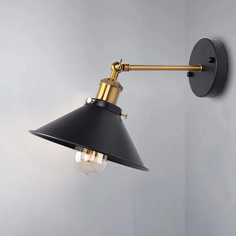 

DINDALLED Vintage Wall Lamp Retro American Country Style Wall Light for Living Room Dining Room Bedroom Corridor E27 Lighting