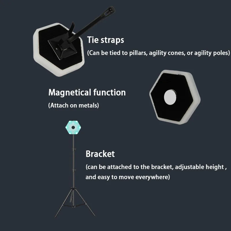 سرعة خفة الحركة رد الفعل ضوء فلاش منعكس رد الفعل التدريب مصباح لكرة السلة كرة القدم الملاكمة في 4-10 قطعة APP المعدات الرياضية