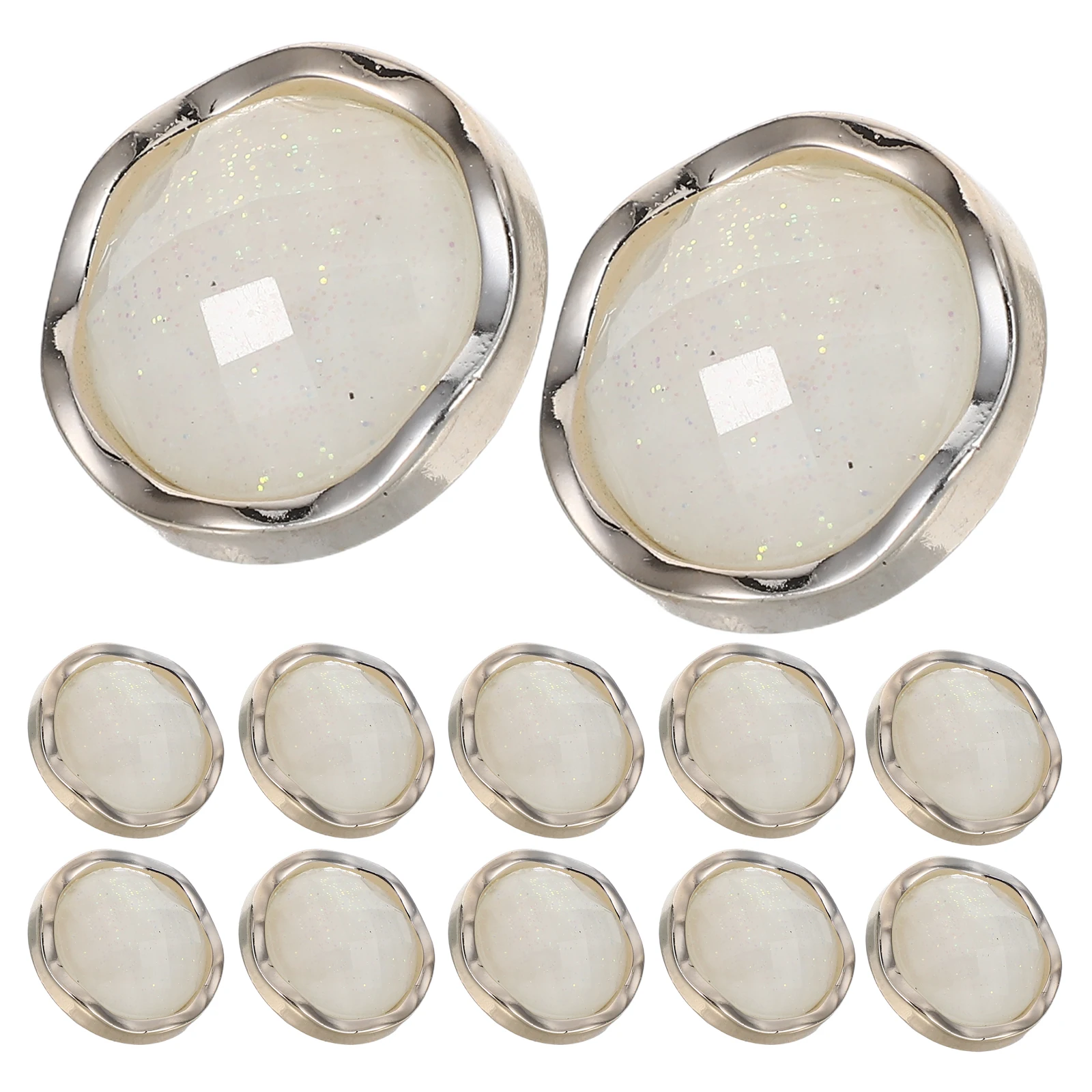 

20pcs Round Jacket Buttons Resin Material Bulk Accessories Blazer Suits Craft Clothes Single Hole Sewing Projects
