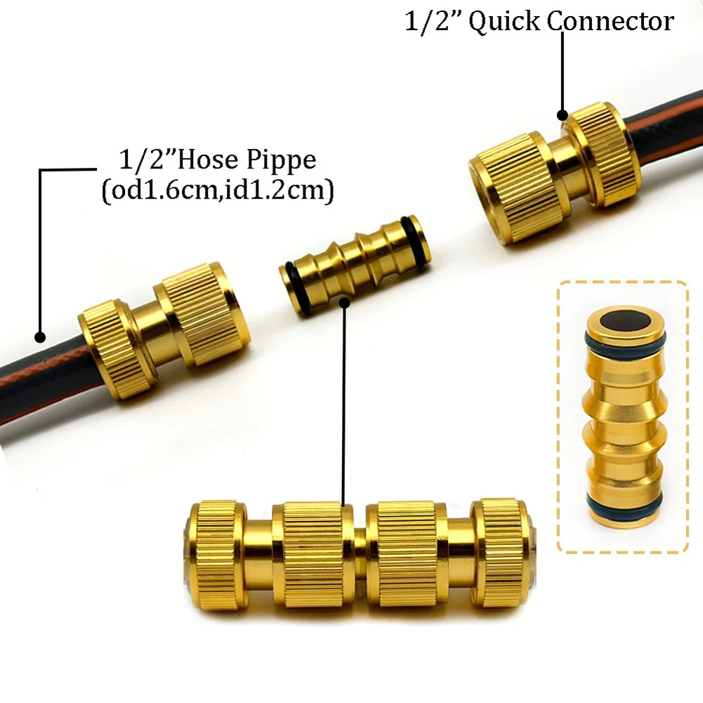 4 Pack Quick Connect Garden Hose Fittings 4-Way Splitter With Standard  Faucet Connector Replacement Parts