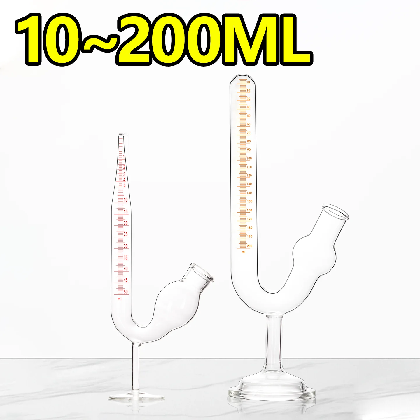 

Glass seat fermentation tube, pointed scale tube, gas production capacity, bird cup 10ml~200ml, acid and alkali resistance