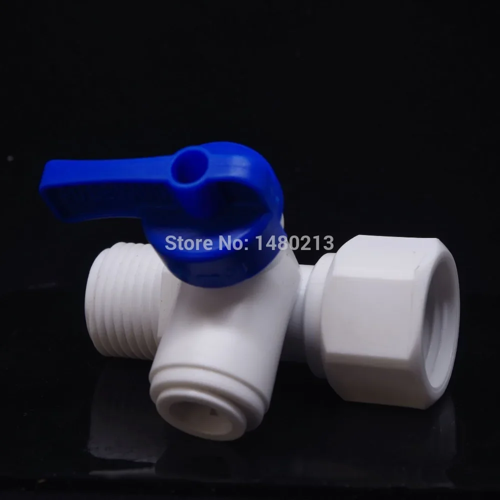 

Tee 1/2" Male BSP-1/4" OD-1/2" Female BSP Tap Shut Off Ball Valve Connection Aquarium RO Water Filter Reverse Osmosis System