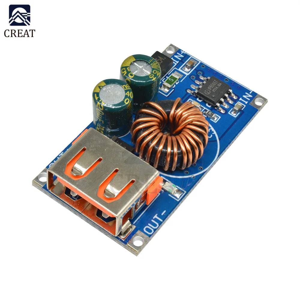 QC3.0 QC2.0 USB DC-DC Buck Converter Charging Step Down Module 6V-32V 9V 12V 24V to Fast Quick Charger Circuit Board 3V 5V 12V