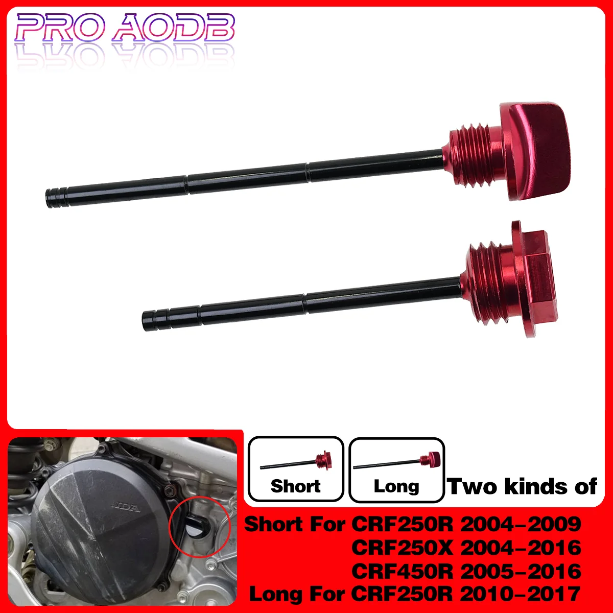 

Motorcycle CNC Red Aluminum Oil Dipstick Gauge Plugs For Honda CRF250R CRF250X 450R CRF 250R 250X 450R 2004-2014 2015 2016 2017