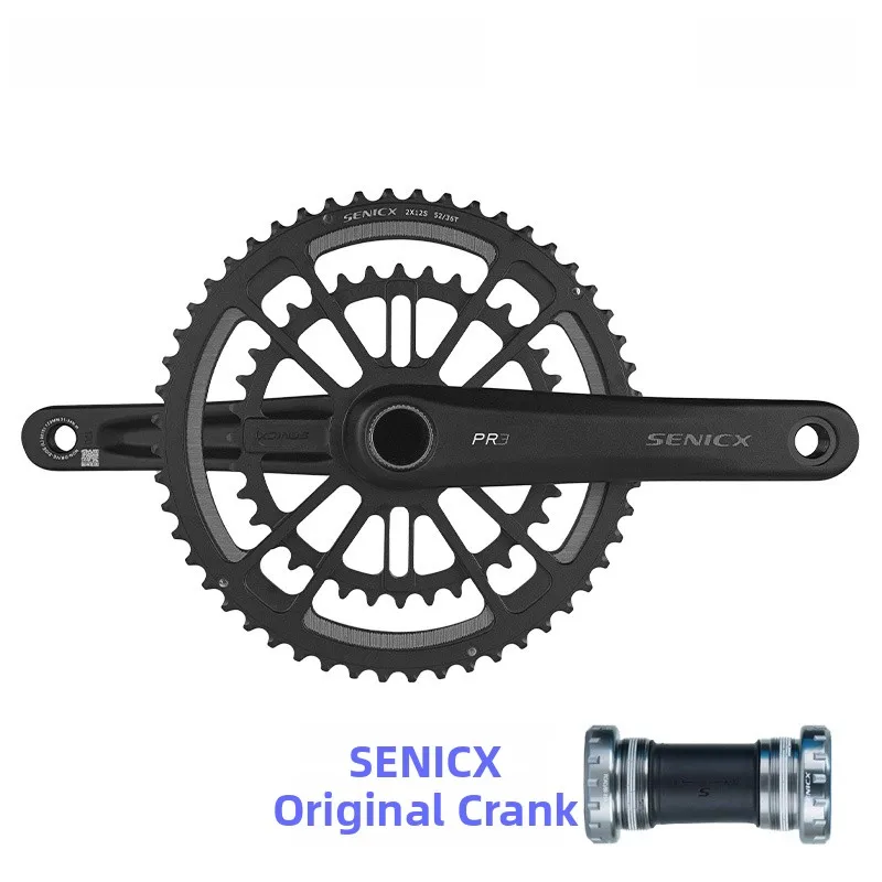 

Senicx PR3 Road Bicycle Inteated Hollow Crankset Super Lightweight 24mm Central Axis Core Aluminum Alloy Cycling Equipment