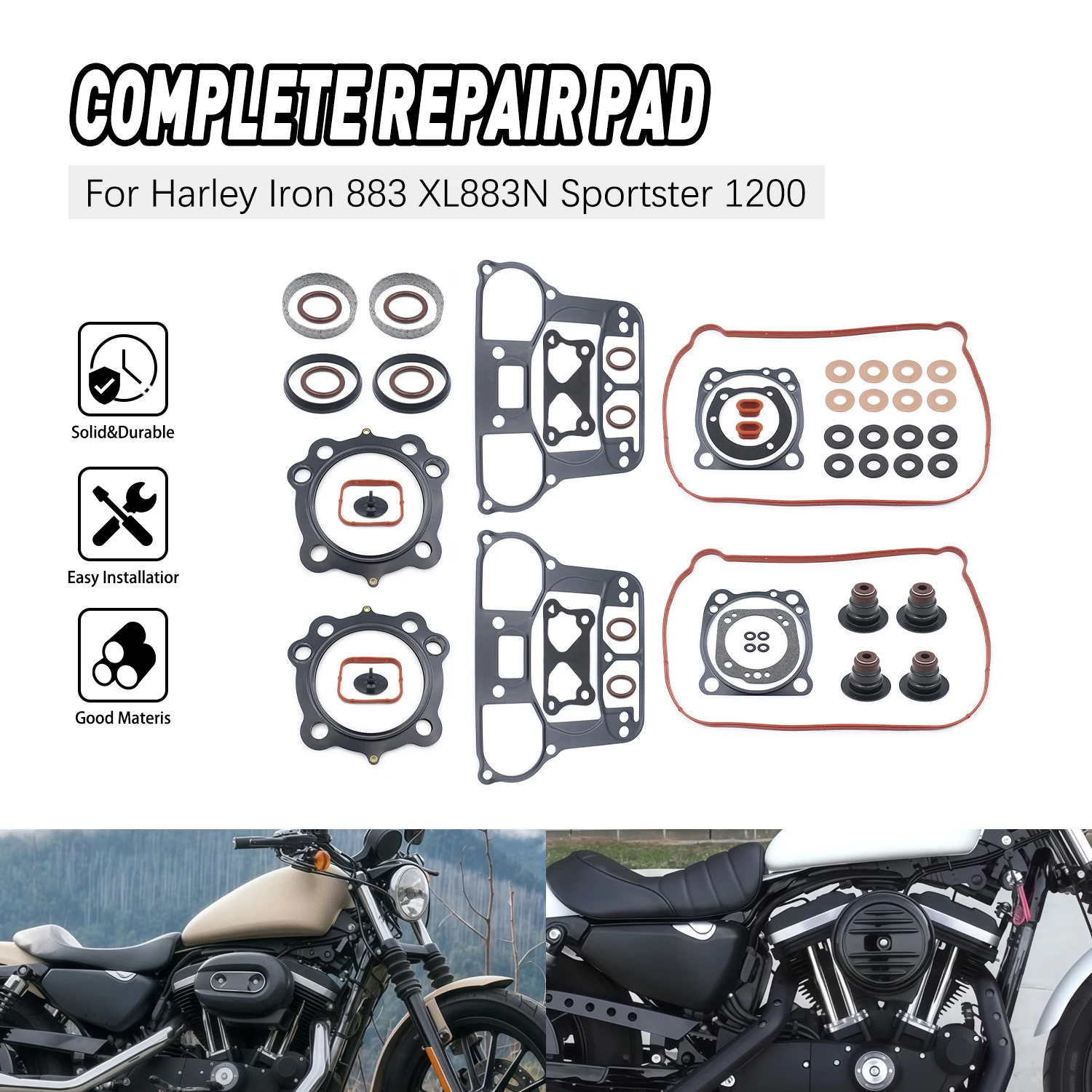 

Engine Primary Clutch Cover Gasket Kit Set Accessories Moto For Harley Iron 883 XL883N 2010-2019 2020 Iron 883 Sportster 1200