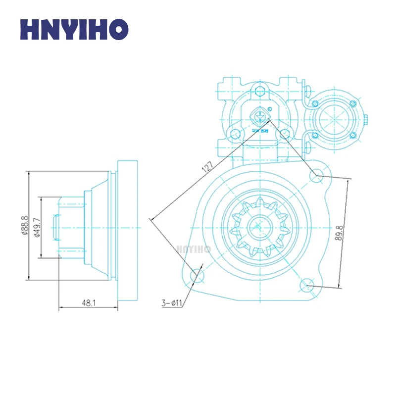 QDJ2908A 612600090562 24V 8.2KW 11T Starter Motor for WEICHAI WP10 Electronic Injection Engine