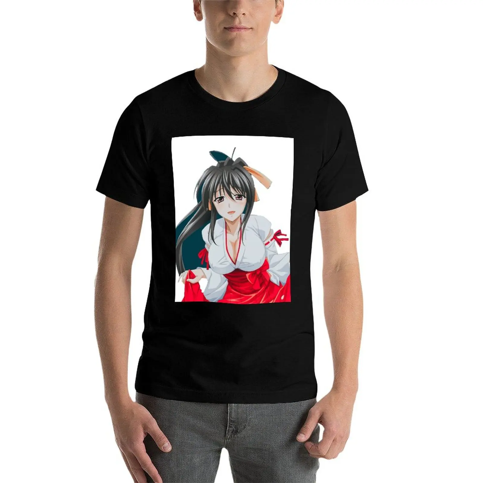 

Akeno Himejima T-Shirt man t shirts for men casual black cotton t-shirt plain for man package funny t shirts cotton T-Shirt