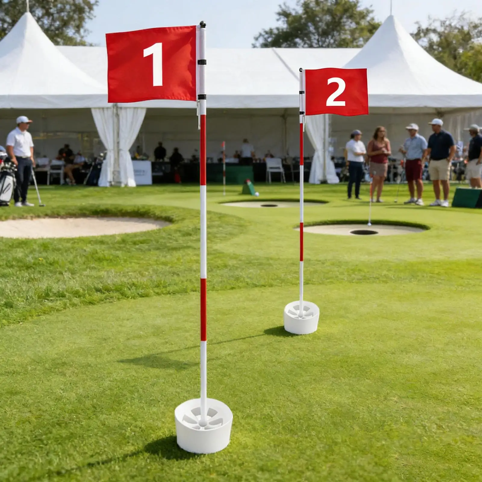 

Флагшток для гольфа, 5-секционный, всепогодный, с отверстием для флагштока, для гольф-полей, гольф-клубов, начинающих игроков
