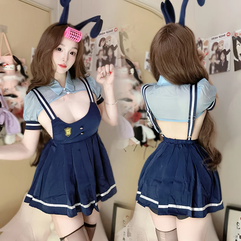

2026 Womens Sexy Bunny Girl Cosplay JK Outfit Naughty Roleplay Rabbits Policewomen Dress Maid Cosplay Lingerie Nightclub Outfits