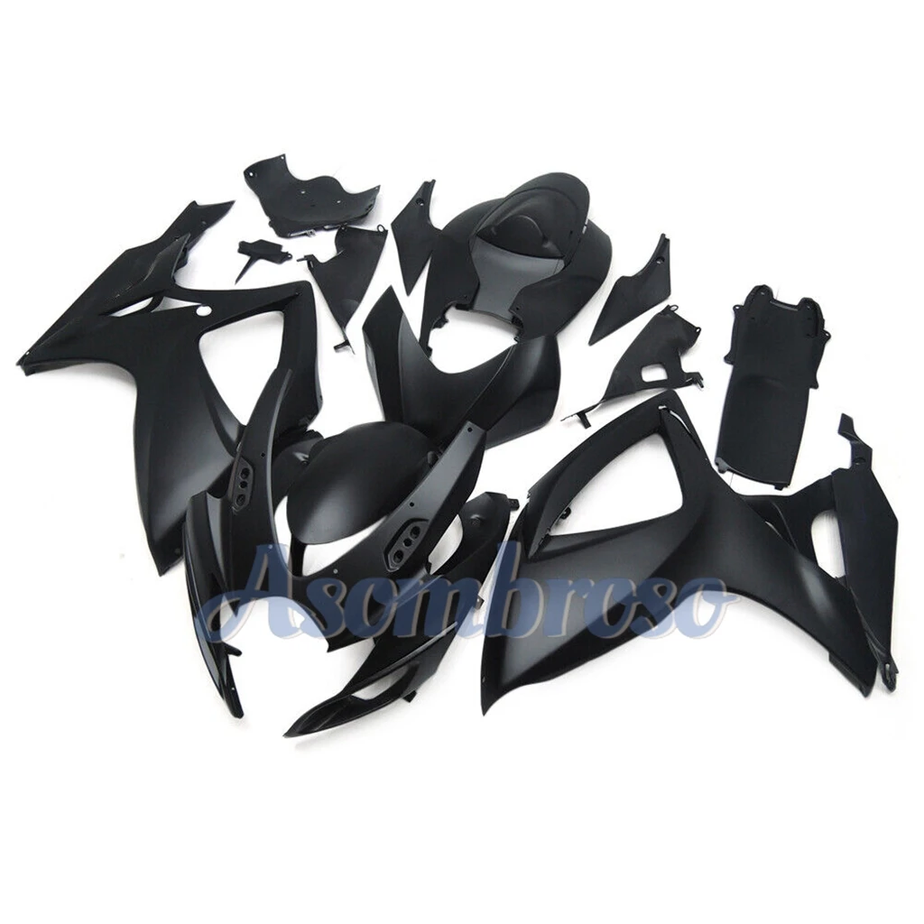 High Quality Motorcycle Fairings fit for Suzuki GSXR600 750 2006 2007 K6 GSXR750 06 07 GSXR 600 Matte Black Fairing Kit