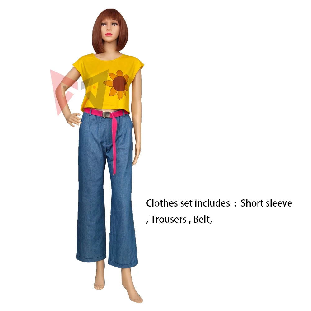 

New Ninja Game Himawari Cosplay Costume Shirt Pants For Game Party Adult Plus Size