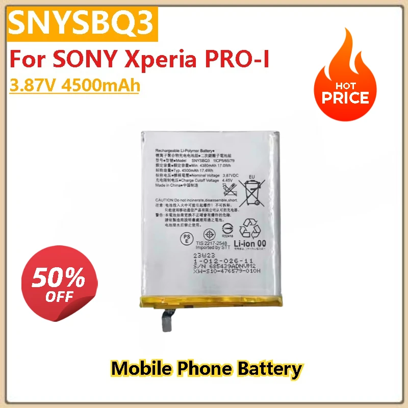 

100% новый высококачественный аккумулятор для мобильного телефона 3,87 В 4500 мАч SNYSBQ3 для SONY Xperia PRO-I