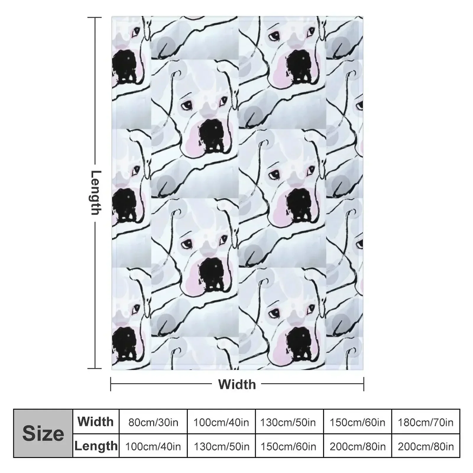 Pearl White, White Boxer Love Collection Throw Blanket Luxury Throw Hairys Blankets