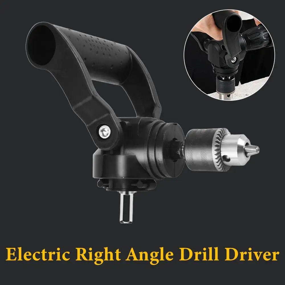 Right Angle Drill Adaptor 90 Degree Turning Electric Corner Aluminum Alloy Drilling Tool For Household Workplace Industry