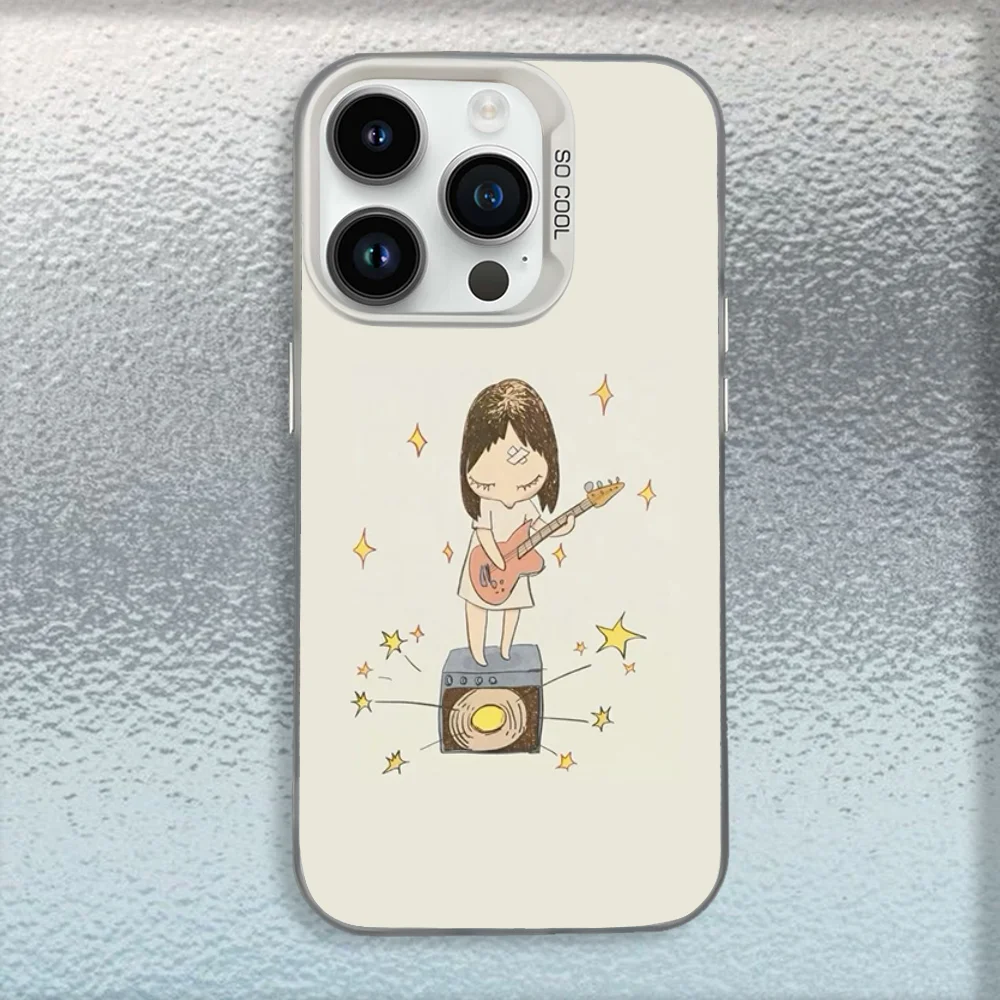 Cute Y-Yoshitomo Nara Phone Case For iPhone 16,15,14,13,12,11,Mini,Pro,MAX White Matte Shockproof Cover - náhled 3