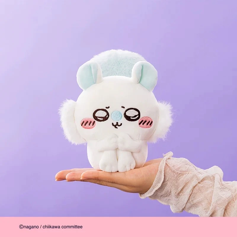 Chiikawa Hachiware Usagi Kawaii Anime Cartoon Hug The Leg Sitting Posture Plush Doll Desktop Ornament Cute Fashion Simple