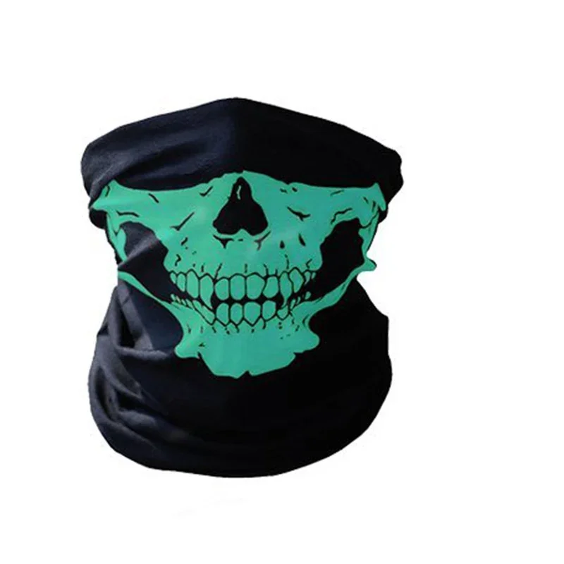 Cycling Face Mask Headwear Halloween Skull Wrap Scarf Warm Washable Headband Breathable Running Bandana Outdoor Sports Equipment