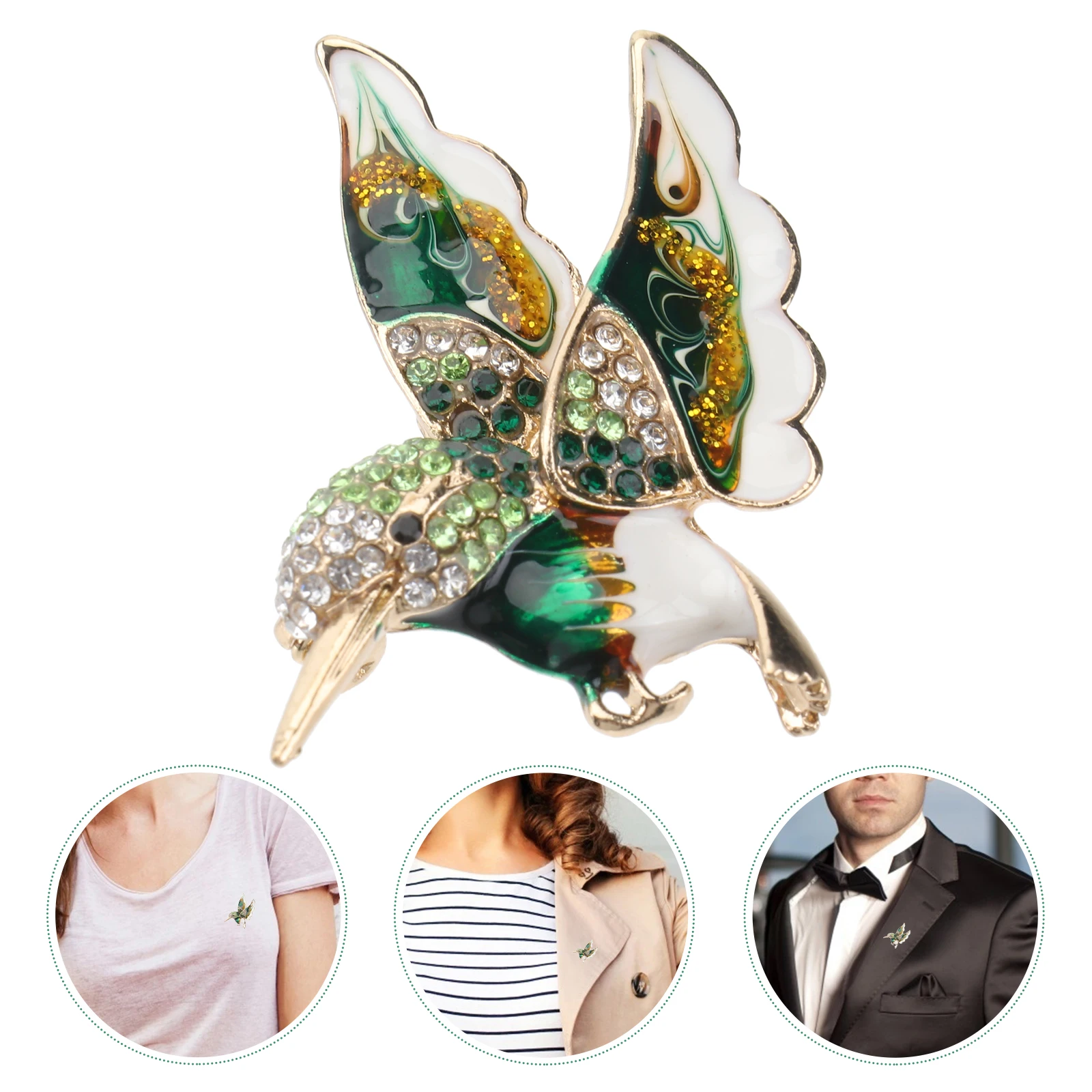 Boutonniere Pins Corsage Clothes Hummingbird Brooch Cartoon Fashion Breastpin Alloy