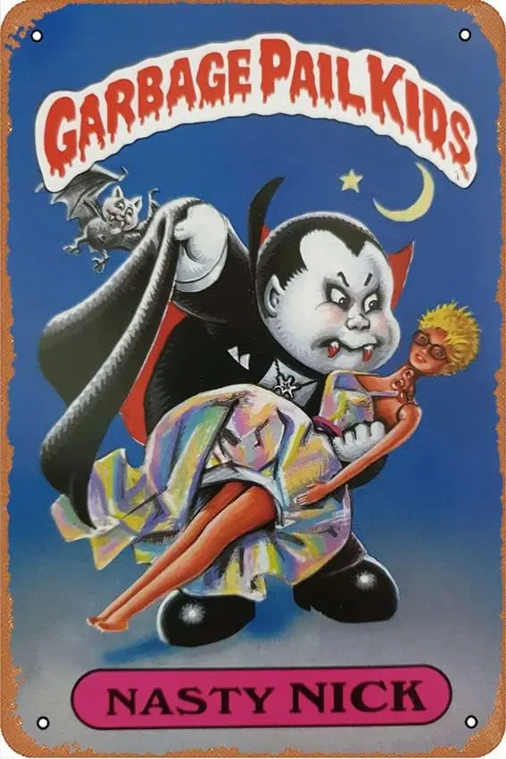 سطل القمامة للأطفال 1A Gpk علامات القصدير المعدنية المزخرفة العتيقة مناسبة جدًا للداخلية والخارجية والنوادي والمطاعم وغرف النوم،