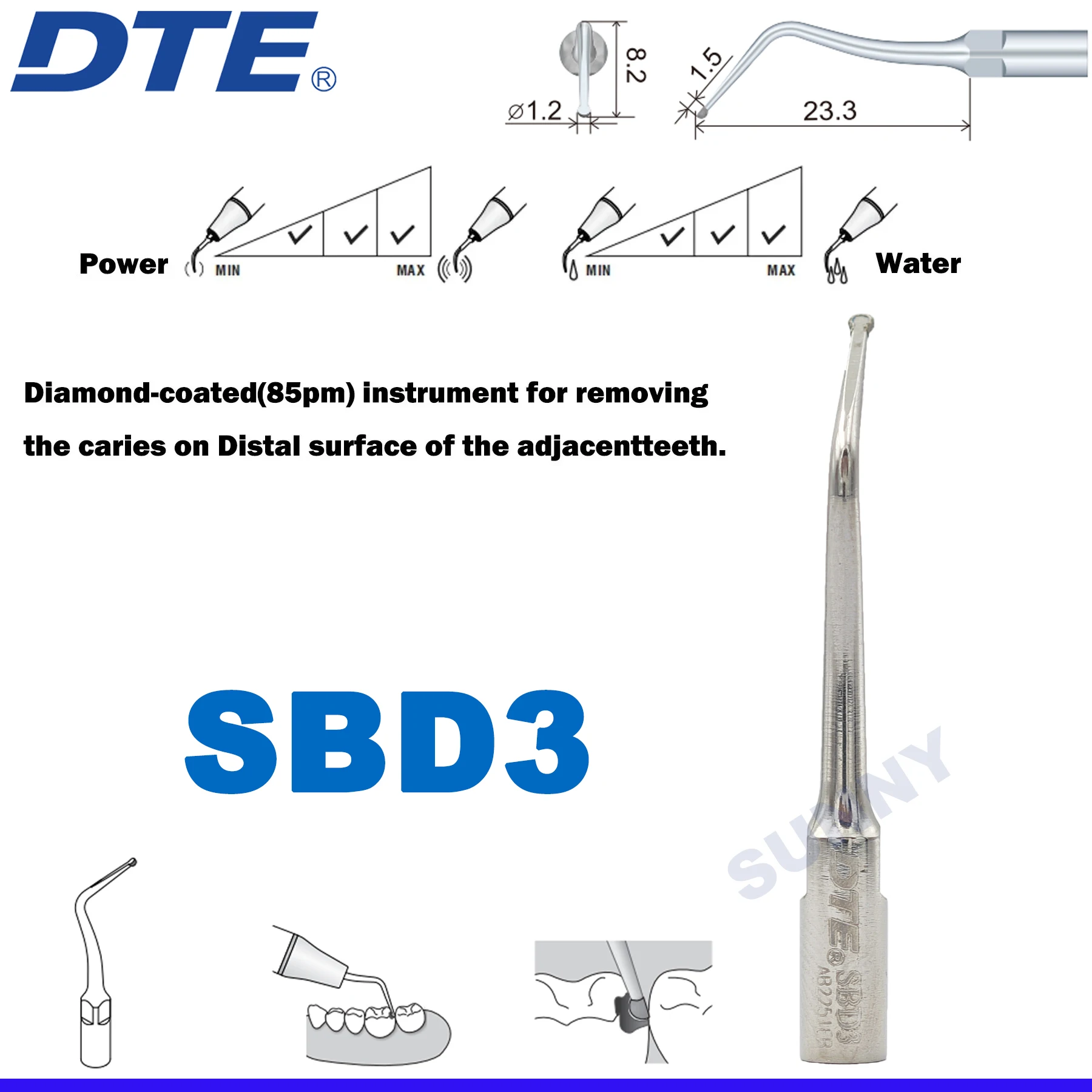 นกหัวขวาน DTE ทันตกรรม Ultrasonic Scaler เคล็ดลับ Cavity เคล็ดลับการเตรียม Fit SATELEC ACTEON NSK Scaler Handpiece