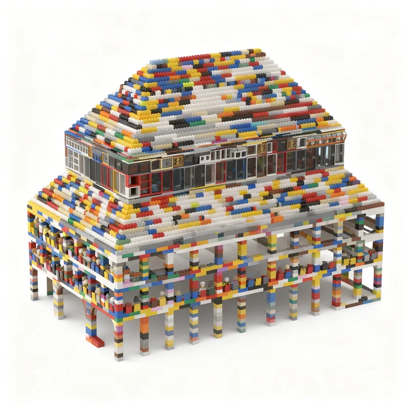 5650 деталей MOC-модель Спортивный стадион De Pepernoot (Голландский имбирный орех) DIY Конструктор для сборки, подарок, декор для дома