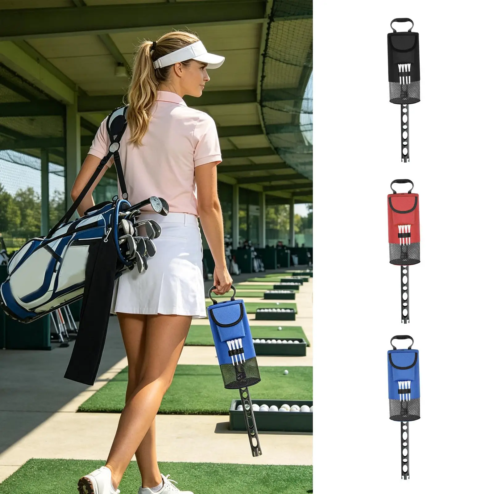 Golf Ball Picker Removable Large Capacity Nylon Cloth Storage Golf Ball Shagger Pocket For Men Women Professionals Enthusiasts