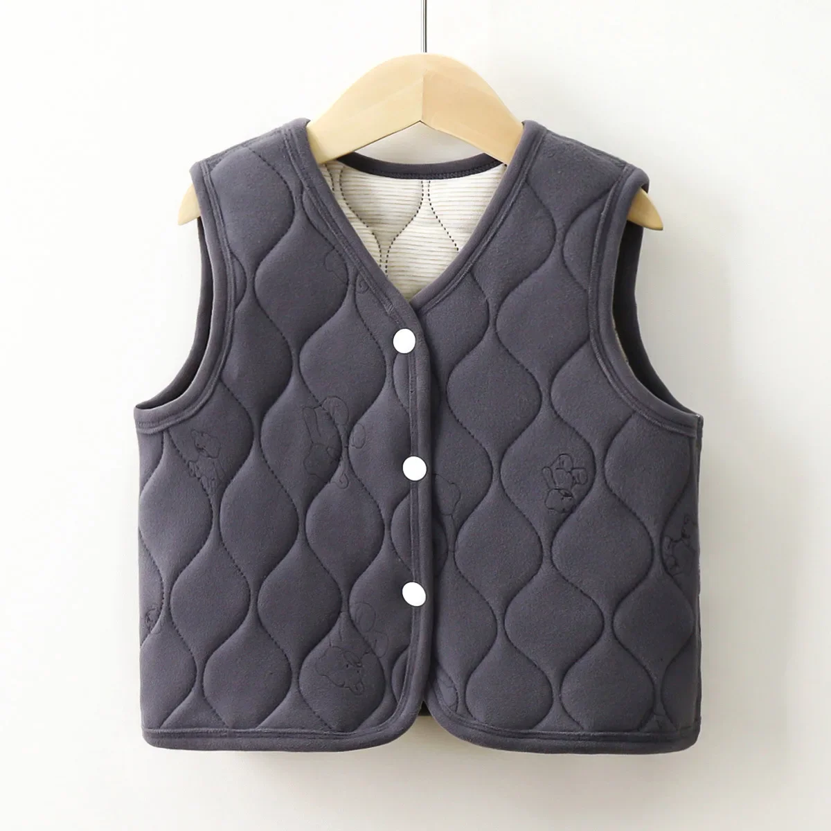 

Хлопковая жилетка без рукавов с зажимом для девочек, утолщенная теплая подкладка, детская школьная форма, жилет, новый зимний жилет с хлопковой подкладкой, жилет для мальчиков