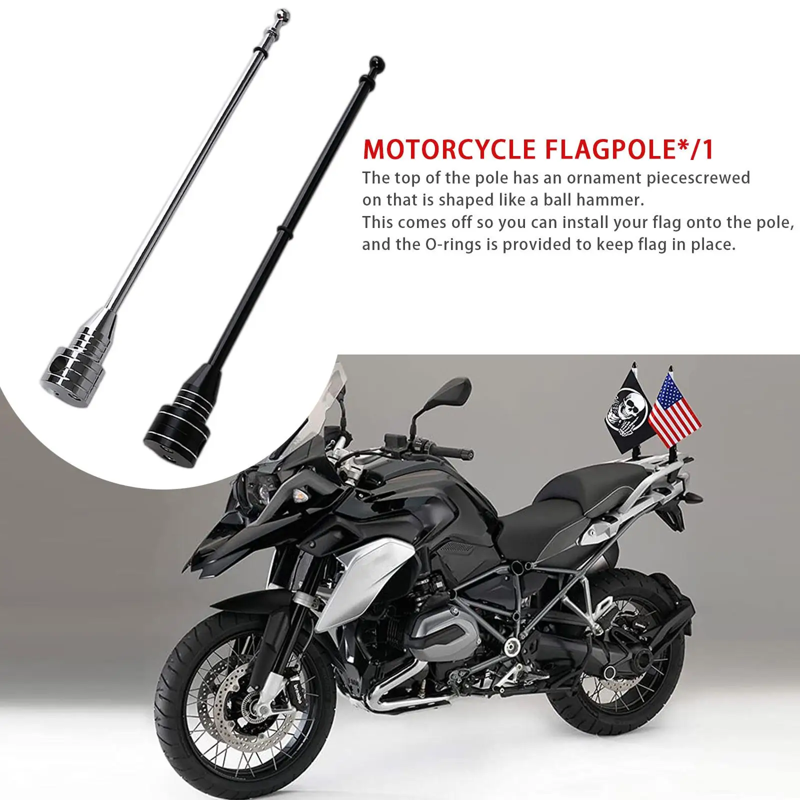 Motorcycle Rear Shelf Flagpole Fashion Car Decoration Is Suitable For Xl883 X48 Motorcycle Rear Side Mount Luggage Rack T6f9