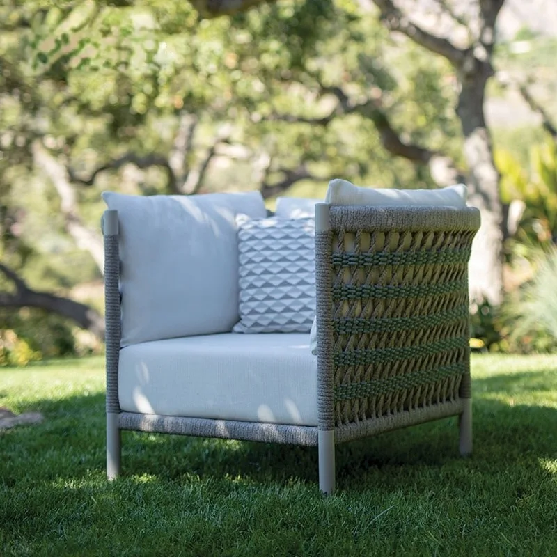 

Outdoor rattan sofa classical furniture circular combination balcony villa courtyard garden table and chairs