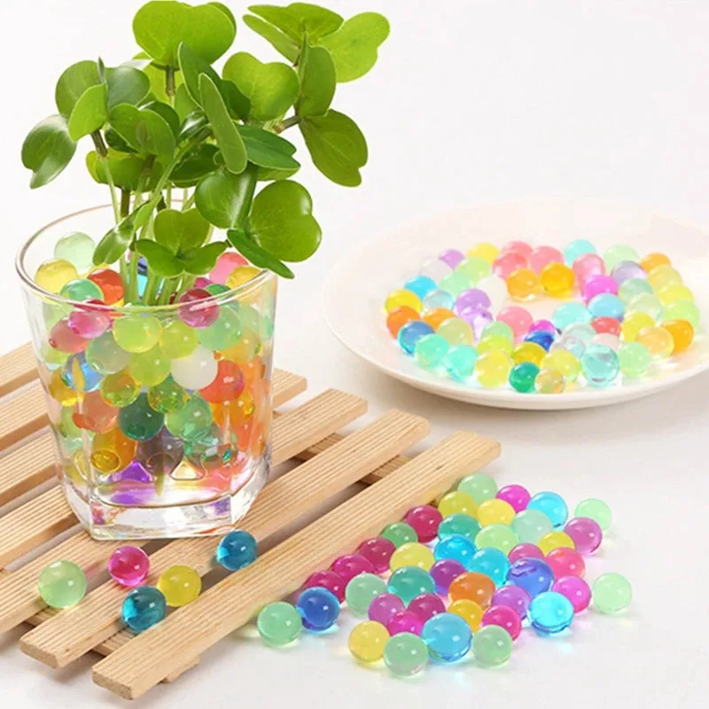 10000pcs Water Gel Blasters Balls Orbis Hydrogel Gun Crystal Soil Water Beads Mud Growing Ball Kids Toy Plant Vase Decoration