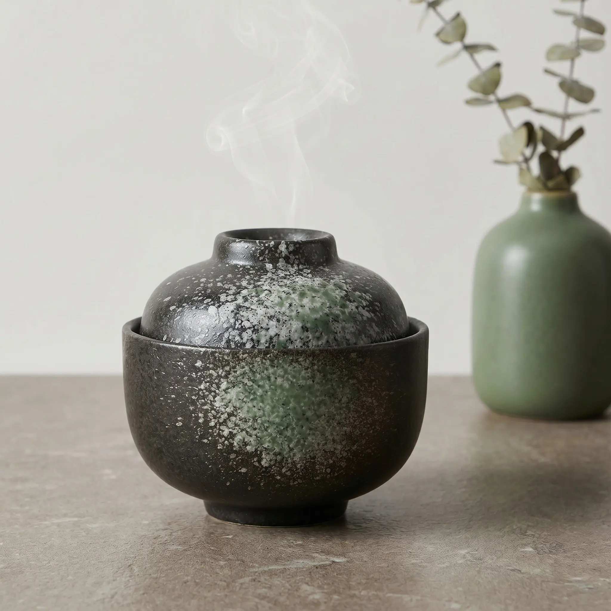 Japanese Style Ceramic Stew Pot with Lid – Steaming Bowl for Eggs, Desserts & Kitchen Serving